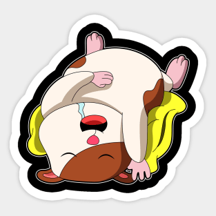 Hamster at Sleeping on its Back Sticker